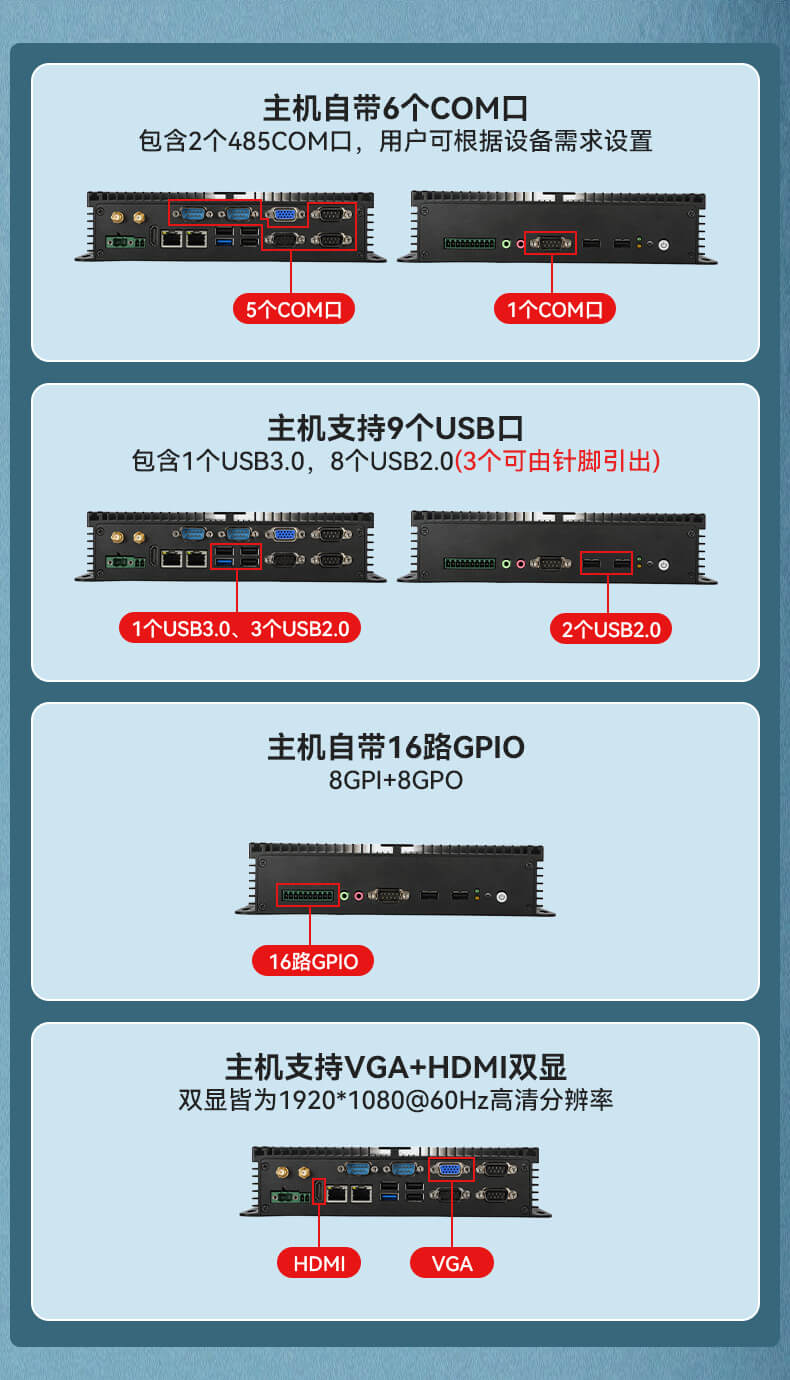 pa集团无风扇嵌入式工控机,车队管理系统工业电脑,DTB-3002-J1900